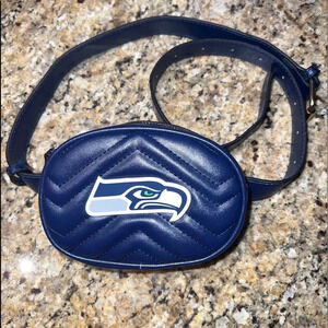 Seattle Seahawks Cuce Faux Leather Waist Belt Bag Fanny Pack purse, stadium ok